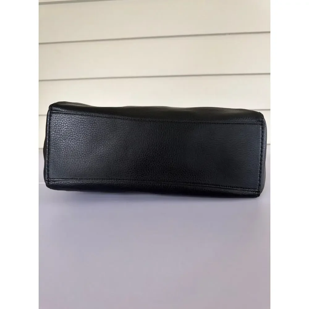 Coach Black Leather Derby Tote with Gold Logo Capsule Minimalist Elevated Basics